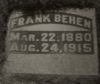 Footstone of Frank Behen
